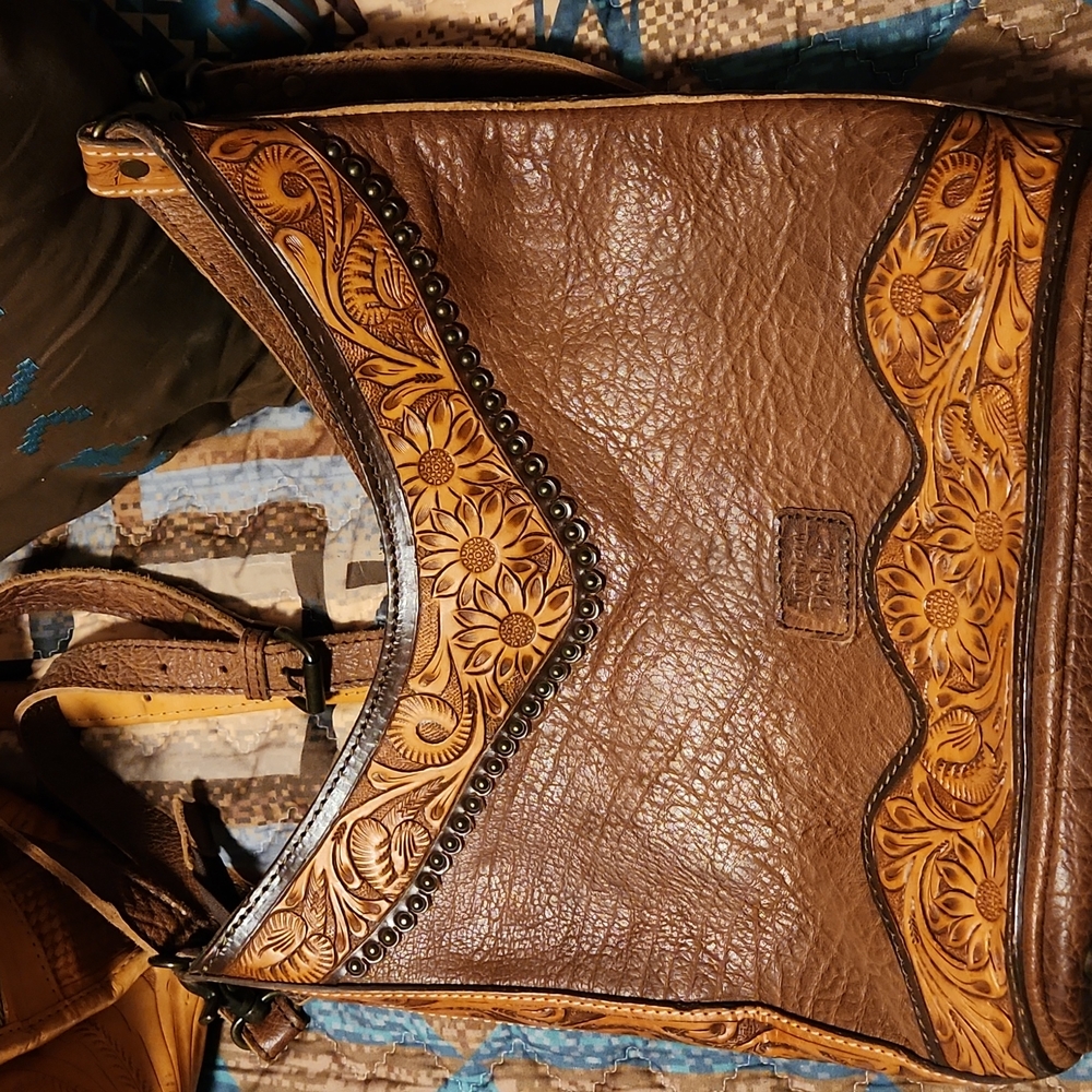 American Darling  bag tooled leather